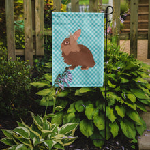 Load image into Gallery viewer, Lionhead Rabbit Blue Check Garden Flag - Outdoor Decorative Yard Flag