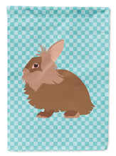 Load image into Gallery viewer, Lionhead Rabbit Blue Check Garden Flag - Outdoor Decorative Yard Flag