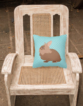 Load image into Gallery viewer, Lionhead Rabbit Blue Check Fabric Decorative Pillow BB8134PW1818