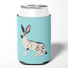 Load image into Gallery viewer, English Spot Rabbit Blue Check Can or Bottle Hugger BB8135CC