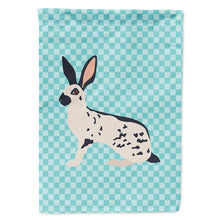 Load image into Gallery viewer, English Spot Rabbit Blue Check Flag Canvas House Size BB8135CHF