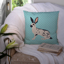 Load image into Gallery viewer, English Spot Rabbit Blue Check Throw Pillow - 14x14 Decorative Pillow – Art for Your Home &amp; Patio BB8135PW1414