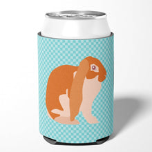 Load image into Gallery viewer, English Lop Rabbit Blue Check Can or Bottle Hugger BB8136CC