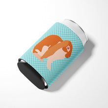 Load image into Gallery viewer, English Lop Rabbit Blue Check Can or Bottle Hugger BB8136CC