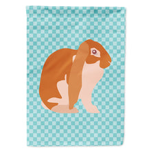 Load image into Gallery viewer, English Lop Rabbit Blue Check Flag Canvas House Size BB8136CHF