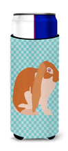 Load image into Gallery viewer, English Lop Rabbit Blue Check   Hugger for slim cans