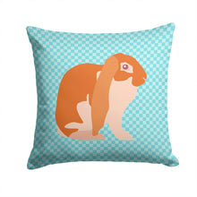 Load image into Gallery viewer, English Lop Rabbit Blue Check Throw Pillow - 14x14 Decorative Pillow – Art for Your Home &amp; Patio BB8136PW1414