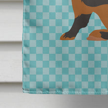 Load image into Gallery viewer, Tan Rabbit Blue Check Flag Canvas House Size BB8137CHF