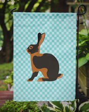 Load image into Gallery viewer, Tan Rabbit Blue Check Garden Flag - Outdoor Decorative Yard Flag