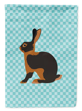 Load image into Gallery viewer, Tan Rabbit Blue Check Garden Flag - Outdoor Decorative Yard Flag