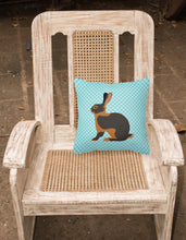 Load image into Gallery viewer, Tan Rabbit Blue Check Fabric Decorative Pillow BB8137PW1818