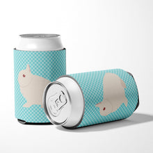 Load image into Gallery viewer, Hermelin Rabbit Blue Check Can or Bottle Hugger BB8138CC