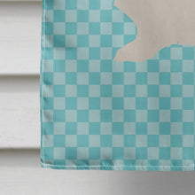 Load image into Gallery viewer, Hermelin Rabbit Blue Check Flag Canvas House Size BB8138CHF