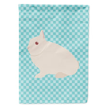 Load image into Gallery viewer, Hermelin Rabbit Blue Check Flag Canvas House Size BB8138CHF