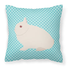 Load image into Gallery viewer, Hermelin Rabbit Blue Check Fabric Decorative Pillow BB8138PW1818