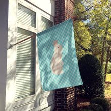 Load image into Gallery viewer, New Zealand White Rabbit Blue Check Flag Canvas House Size BB8139CHF