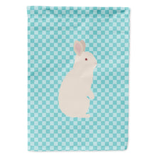 Load image into Gallery viewer, New Zealand White Rabbit Blue Check Flag Canvas House Size BB8139CHF