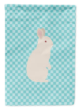 Load image into Gallery viewer, New Zealand White Rabbit Blue Check Garden Flag - Outdoor Decorative Yard Flag