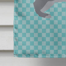 Load image into Gallery viewer, Giant Chinchilla Rabbit Blue Check Flag Canvas House Size BB8140CHF