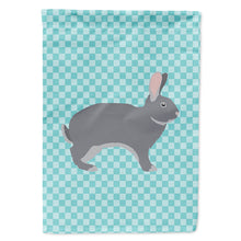 Load image into Gallery viewer, Giant Chinchilla Rabbit Blue Check Flag Canvas House Size BB8140CHF