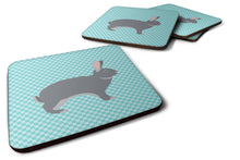 Load image into Gallery viewer, Giant Chinchilla Rabbit Blue Check Foam Coaster  BB8140FC