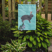 Load image into Gallery viewer, Giant Chinchilla Rabbit Blue Check Garden Flag - Outdoor Decorative Yard Flag