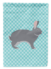 Load image into Gallery viewer, Giant Chinchilla Rabbit Blue Check Garden Flag - Outdoor Decorative Yard Flag