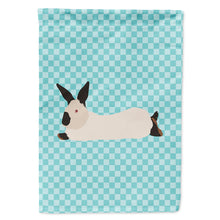Load image into Gallery viewer, California White Rabbit Blue Check Flag Canvas House Size BB8141CHF
