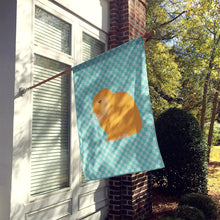 Load image into Gallery viewer, Holland Lop Rabbit Blue Check Flag Canvas House Size BB8142CHF