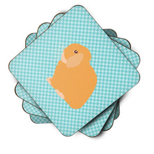 Load image into Gallery viewer, Holland Lop Rabbit Blue Check Foam Coaster  BB8142FC