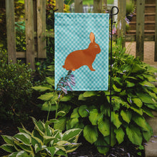 Load image into Gallery viewer, Rex Rabbit Blue Check Garden Flag - Outdoor Decorative Yard Flag