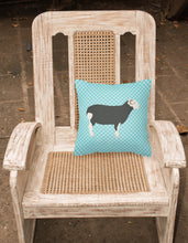 Load image into Gallery viewer, Herwick Sheep Blue Check Fabric Decorative Pillow BB8144PW1818