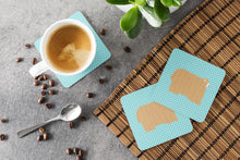 Load image into Gallery viewer, Lincoln Longwool Sheep Blue Check Foam Coaster  BB8145FC