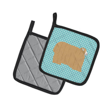 Load image into Gallery viewer, Lincoln Longwool Sheep Blue Check Pot Holders - Set of 2 - Heat-Resistant Kitchen Essentials BB8145PTHD