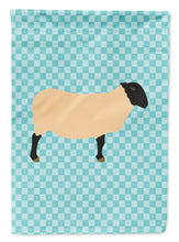 Load image into Gallery viewer, Suffolk Sheep Blue Check Flag Canvas House Size BB8146CHF