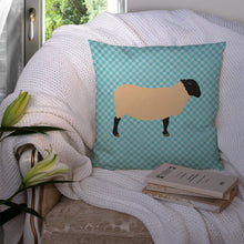 Load image into Gallery viewer, Suffolk Sheep Blue Check Throw Pillow - 14x14 Decorative Pillow – Art for Your Home &amp; Patio BB8146PW1414