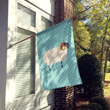 Load image into Gallery viewer, Scottish Blackface Sheep Blue Check Flag Canvas House Size BB8147CHF