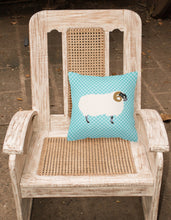Load image into Gallery viewer, Scottish Blackface Sheep Blue Check Fabric Decorative Pillow BB8147PW1818