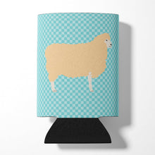 Load image into Gallery viewer, English Leicester Longwool Sheep Blue Check Can or Bottle Hugger BB8148CC