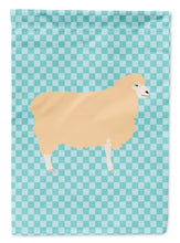 Load image into Gallery viewer, English Leicester Longwool Sheep Blue Check Garden Flag - Outdoor Decorative Yard Flag