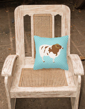 Load image into Gallery viewer, Jacob Sheep Blue Check Fabric Decorative Pillow BB8149PW1818