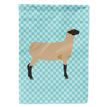 Load image into Gallery viewer, Hampshire Down Sheep Blue Check Flag Canvas House Size BB8150CHF