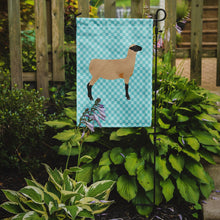 Load image into Gallery viewer, Hampshire Down Sheep Blue Check Garden Flag - Outdoor Decorative Yard Flag