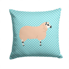 Load image into Gallery viewer, Kerry Hill Sheep Blue Check Throw Pillow - 14x14 Decorative Pillow – Art for Your Home &amp; Patio BB8153PW1414