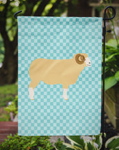 Load image into Gallery viewer, Horned Dorset Sheep Blue Check Garden Flag - Outdoor Decorative Yard Flag