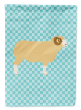 Load image into Gallery viewer, Horned Dorset Sheep Blue Check Garden Flag - Outdoor Decorative Yard Flag