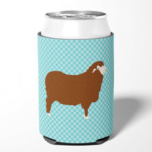 Load image into Gallery viewer, Merino Sheep Blue Check Can or Bottle Hugger BB8155CC