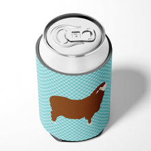 Load image into Gallery viewer, Merino Sheep Blue Check Can or Bottle Hugger BB8155CC