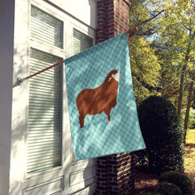 Load image into Gallery viewer, Merino Sheep Blue Check Flag Canvas House Size BB8155CHF