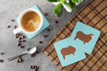 Load image into Gallery viewer, Merino Sheep Blue Check Foam Coaster  BB8155FC